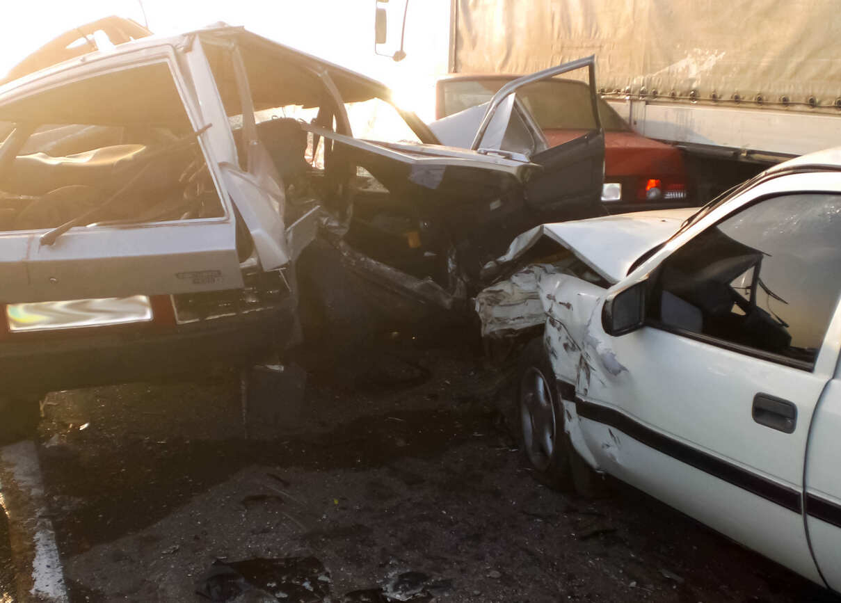 Car accident in Missouri with severe vehicle damage